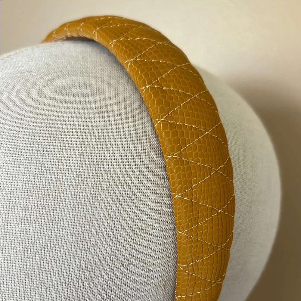 Quilted Faux Leather Headband